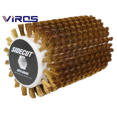 Rotating Copper Wire Brush Roller For Ski Polishing/waxing