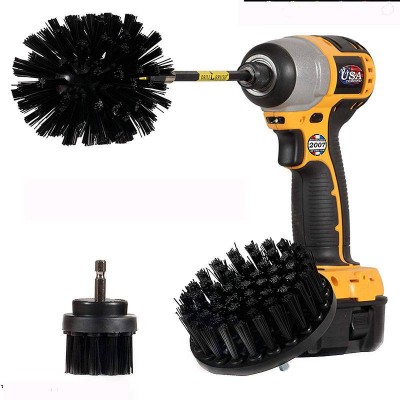 3 Pcs Drill Brush Scrubber For Car Washing